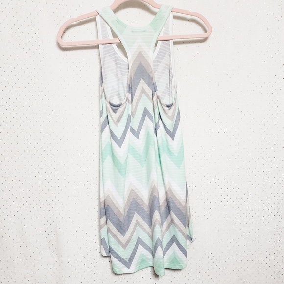 Mint & Gray Print "Glamour" Tank *Enti* Sz S* - Picture 2 of 6